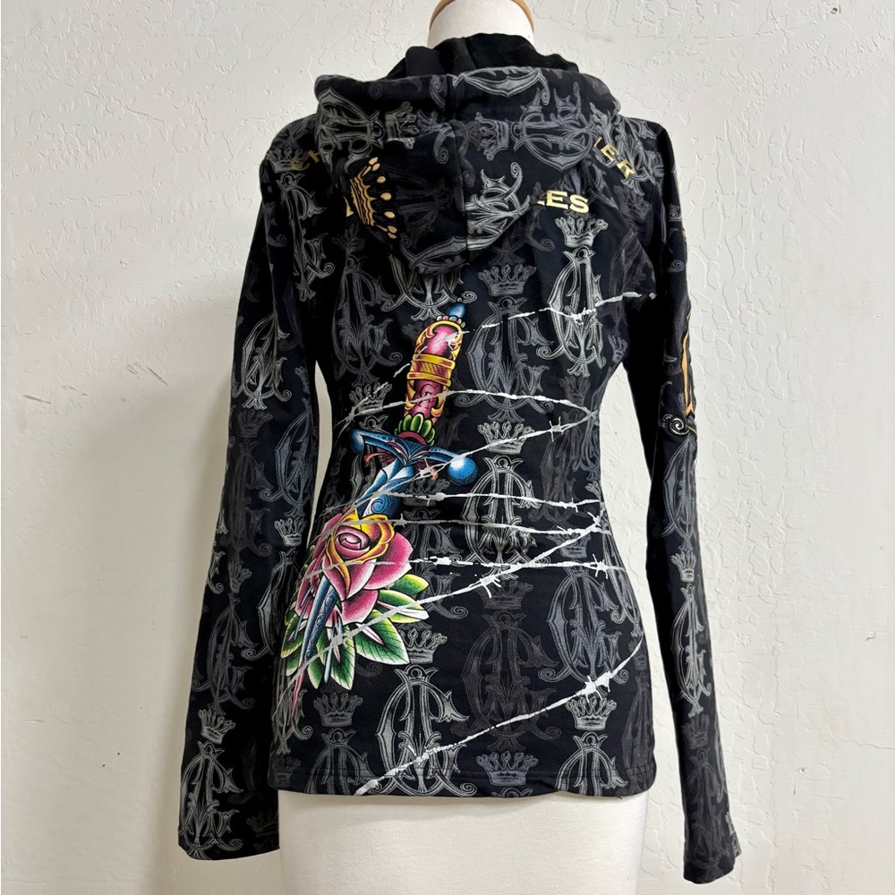 Christian Audigier Heart Break Hoodie - Picture 2 of 4